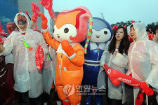  월드컵 응원하는 여수엑스포 마스코트