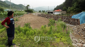 뒤늦은 평동천 수해복구