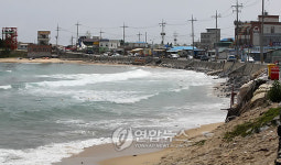 사라진 강릉지역 해변 백사장