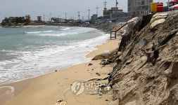 사라진 강릉지역 해변 백사장