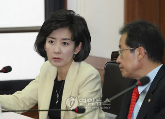 나경원 홍준표 대화