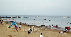 해수욕장으로 변한 당진 왜목마을 해변
