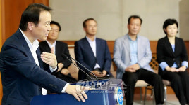 청와대, 총리사퇴 입장발표