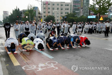 창원 JT정밀 사태 검찰수사 촉구 삼보일배