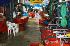 썰렁한 무안 낙지골목