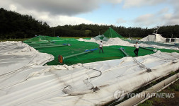 곤파스에 무너진 강진베이스볼파크 20일 정상화