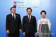 <G20> 이 대통령, 조제 마누엘 바호주 EU집행위원장 영접