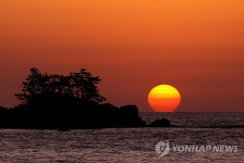 태안 몽산포항 낙조 장관