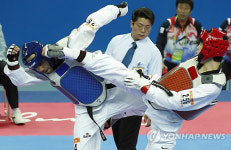 <아시안게임>  태권도  은메달 박용현!