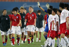 <아시안게임> 여자축구, 북한에 연장패배