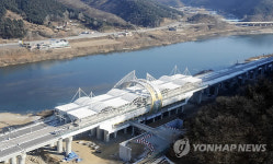 하늘서 바라본 경춘선 복선전철