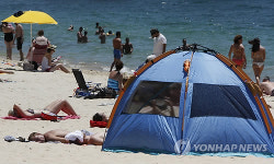 비치에서 새해맞이하는 시드니시민들