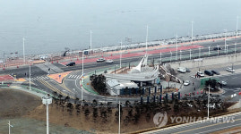 하늘에서 바라본 새만금방조제