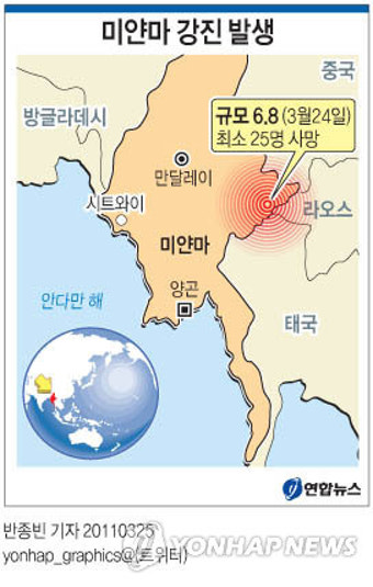 미얀마 군부, 규모 7.7 강진으로 비상사태 선포…국제사회 지원 소식 기대