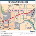 <그래픽> 왕산로 버스전용차로 설치 계획