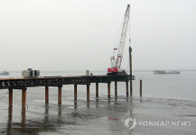 北-中 신압록강대교 건설 본격화