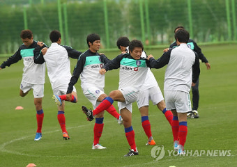 훈련하는 올림픽 국가대표팀 선수들