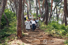마곡사 솔바람길서 즐기는 공정여행 어때요