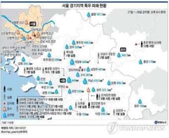 경기북부 밤새 또 물폭탄..최대 250 더 내린다