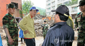 이재오 특임장관 수해 지역 현장방문