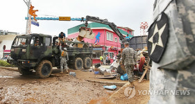 수해복구 지원 나선 미2사단