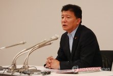 일본 신도 의원, 울릉도 방문 강행 기자회견