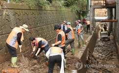 군포시청 직원 수해복구 구슬땀