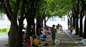 시원한 나무그늘 아래에서