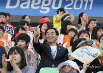 이재오 특임장관 대구 세계육상선수권 대회 관람