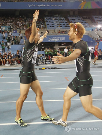 <2011 육상> 남자 400m 계주, 한국신기록