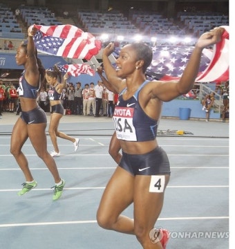 <2011 육상> 여자 400m 계주  미국 우승