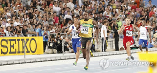 <2011 육상> 남자 400m 계주  '역시 볼트'