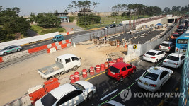 곳곳 도로공사 교통지옥 수원시내