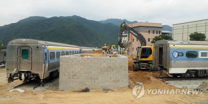 화천군, 테마펜션열차 설치공사 한창