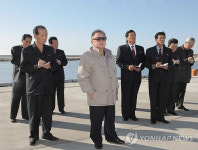 김정일 국방위원장, 단천항 건설현장 방문