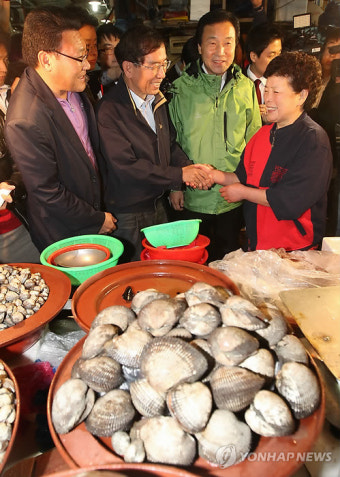 선거운동 첫날‥가락시장 찾은 박원순