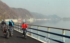 `북한강 비경 개통 앞둔 춘천 자전거도로