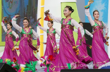 평양민속예술단의 전통춤 공연