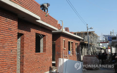 피해 건물 신축공사 한창