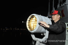 해군 1함대, 불빛으로 통신하는 시각신호훈련