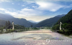 정선 아우라지 출렁다리 조감도