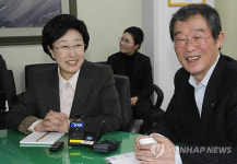 한명숙, 한국노총 방문