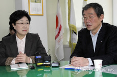한명숙, 한국노총 방문