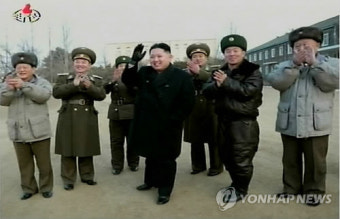 北김정은, 공군부대 시찰