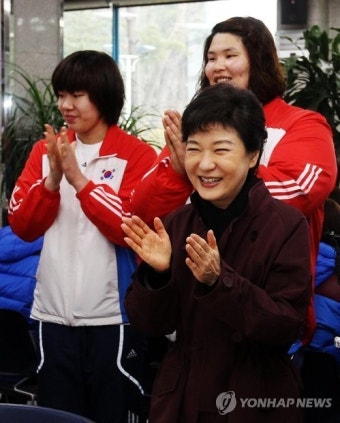 박근혜 비대위원장, 태릉선수촌 방문