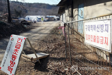 AI 긴급방역 중인 충남 계룡 닭농장