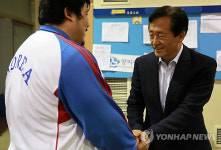 태릉선수촌 방문한 정몽준 의원