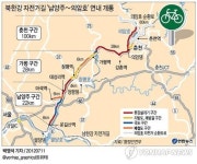 <그래픽> 북한강 자전거길 `남양주~의암호 연내 개통