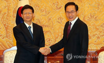 李대통령, 멍젠주 中공안부장 접견