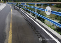 북한강 자전거길 물 웅덩이
